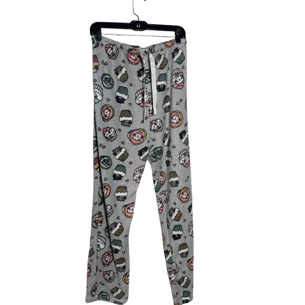 Weekend edition Gray Pajama Pants with Sushi Print